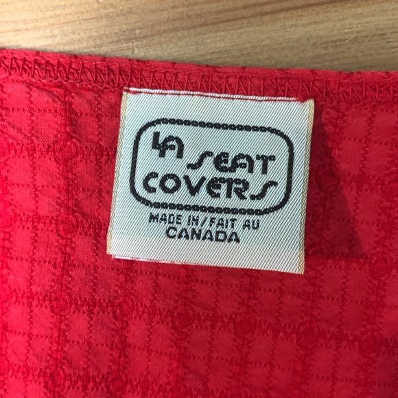 LA Seat Covers Vintage Red Vest w Silver Palm Tree Buttons - Picture 4 of 13